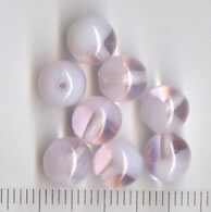 8mm Glasperlen Weiß-Rosa