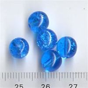 7mm Glasperlen Hellblau inside Cracket