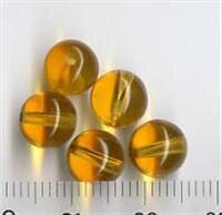 8mm Glasperlen Transparent Topaz