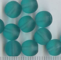 7mm Glasperlen Türkisgrün Matt