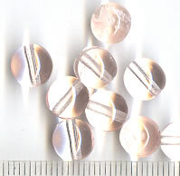 8mm Glasperlen Transparent Hellrosa