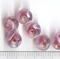 Glasperlen Rosa