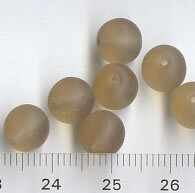 8mm Glasperlen Beigebraun Matt
