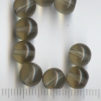 7mm Glasperlen Grau Transparent
