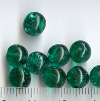 7mm Glasperlen Grün Inside Cracket