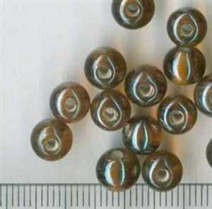 7mm Glasperlen Braun Lüsternd