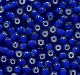 2,6mm Rocailles Dunkelblau mit Weißeinzug 33710