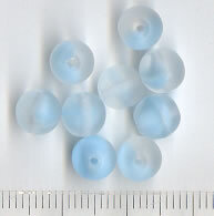 7mm Glasperlen Türkis-Klar