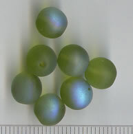 8mm Glasperlen Matt Grün AB