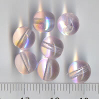 8mm Glasperlen Transparent Rosa AB