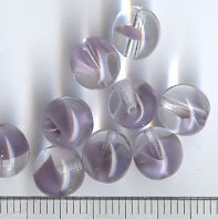 8mm Glasperlen Violet Klar