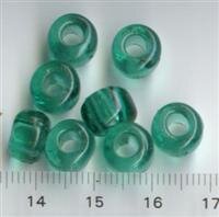 Glasperlen Blaugrün