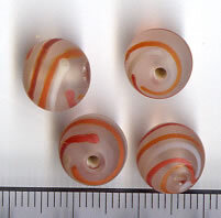 Glasperlen Klar-Rot-Orange