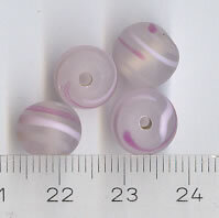 Glasperlen Klar-Weiß-Rosa