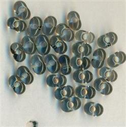 3,2x 6,5 Farfalle Rocailles Graublau Transparent 40010