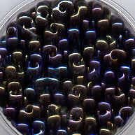 3,2 x 6,5 Farfalle Rocailles Rainbow Blau Metallic 59205