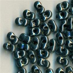 3,2x 6,5 Farfalle Rocailles Dunkelgrau-Hematite