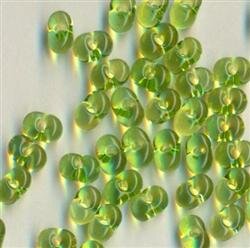 3,2x 6,5 Farfalle Rocailles Grün Transparent 50220