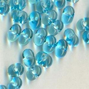 3,2x 6,5 Farfalle Rocailles Aqua Transparent 60010