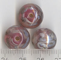 Glasperlen Rosa