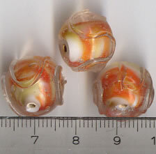 Glasperlen Orange