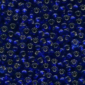 2,6mm Rocailles Blau mit Silbereinzug 37100