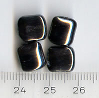 Glasperlen Rechteck Hematite