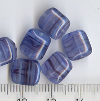 Glasperlen Rechteck Blau