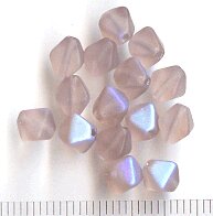 Glasperlen Violet bedampft