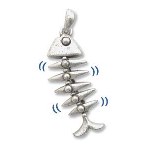 Metallanhänger Fishbones