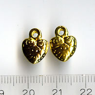 Metallanhänger Herz Goldfarben