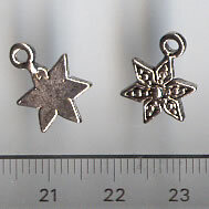 Metallanhänger Stern Silberfarben