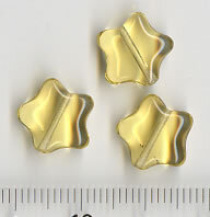 Glasperlen Sterne hell Topaz