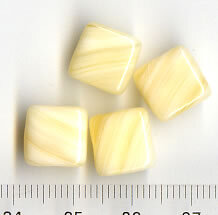 Glasperlen Beige meliert