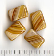 Glasperlen Beige-Braun meliert