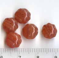 Glasperlen Rot