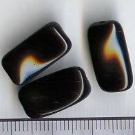 Glasperlen Opak Schwarz