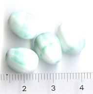 Glasperlen Weiß-Mint