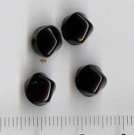 Glasperlen Opak Schwarz