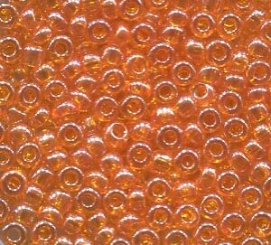 2,6mm Rocailles Orange Transparent Lüsternd 96000