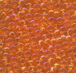2,6mm Rocailles Orange Transparent Rainbow