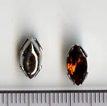 Swarovski Schiffchen Smoked Topaz