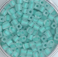 3,4mm Würfel Türkis-Grün Matt
