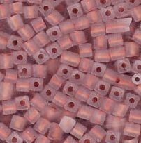3,4mm Würfel Klar Apricot Matt