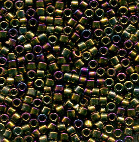 11/0 Delica Metallic Purple/Gold Iris 29