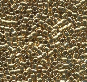 11/0 Delica 24Karat Light Gold Plated 34