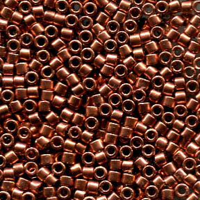 11/0 Delica Bright Copper Plated 40