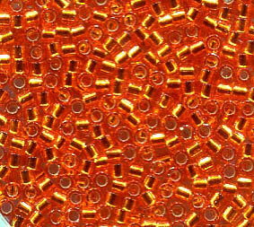 11/0 Delica Silver Lined Orange 45