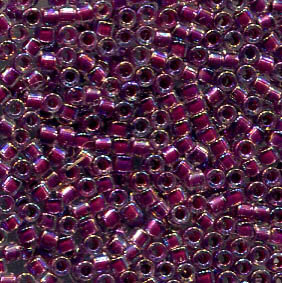 11/0 Delica Lined Magenta AB 56
