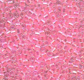 11/0 Delica Lined Pink AB 71